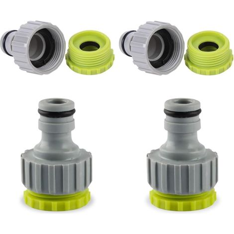 2 connettori per tubo da giardino, connettori per rubinetto 2 in 1 da 1/2 pollice e 3/4 pollice, connettore per tubo da giardino, adattatore per tubo da giardino