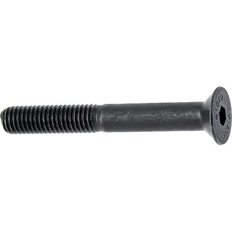 Vis à métaux tête fraisée empreinte 6 pans creux acier brut 10.9 partiellement filetées, diamètre 6 mm, longueur 40 mm, boîte de