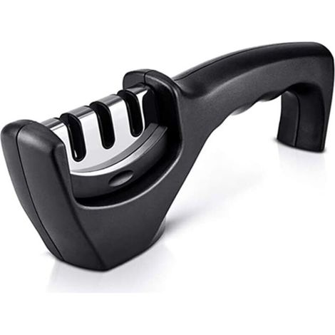 Aiguiseur de couteau manuel Niveau 3 Aiguiseur de couteau professionnel Aiguiseur de couteau de cuisine-Ensoleillé
