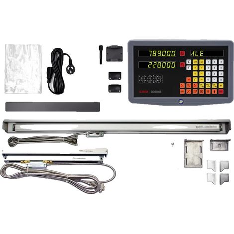 Kit DRO 2 Axes SINO, Haute Précision Résolution 0,005 mm, Convient pour les Machines de Fraisage et de Tournage