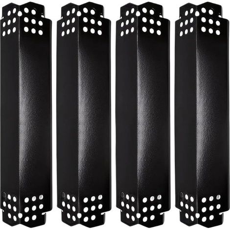 Lot de 4 plaques chauffantes en acier et porcelaine pour barbecue Nexgrill 4/5/6 brûleurs à gaz, 37,6 x 10,4 x 4,3 cm, pièces de rechange pour tentes thermiques, boucliers de déflecteur (1/5)