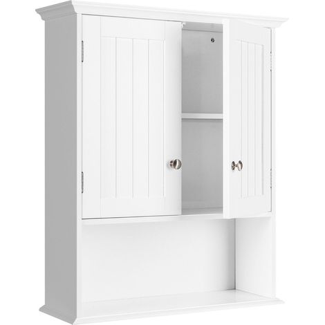 Mueble de pared para bano mueble de pared de madera 60 x 20 x 705 cm blanco