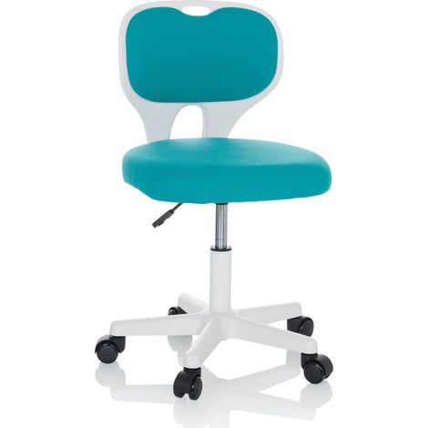 Kinderdrehstuhl / Kinderschreibtischstuhl KIDDY TOP W Stoff blau hjh OFFICE (1/5)