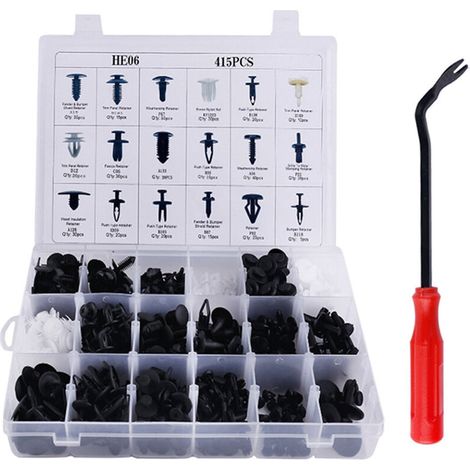 Coffret Assortiment de 345 Clips de Fixation Auto PSA PEUGEOT CITROEN (1/3)