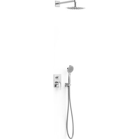 Kit mitigeur encastré 2 voies Rapid‑box pour douche Chrome - TRES 21638004