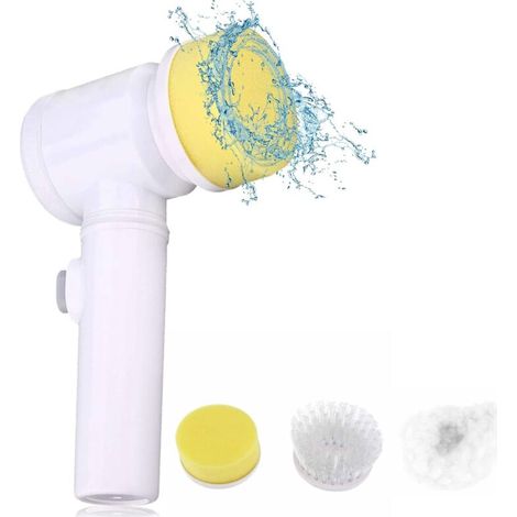 Electric Cleaning Brush, Cordless Electric Scrubber, Electric Spin Scrubber with 3 Replaceable Brush Heads, Handheld Electric Spin Scrubber, for Stovetop