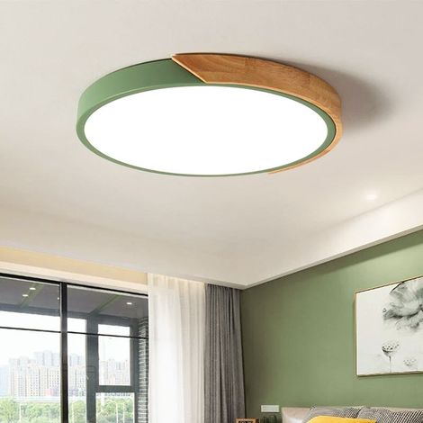 Plafonnier LED 30CM, Plafonnier en métal, Plafonnier Moderne, Lumières Décoratives Vertes, Lumière Chaude 3000K (24W) (1/5)