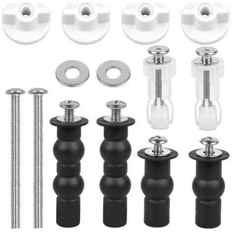 Abattant WC Fixations Charnières, vis d'Expansion pour Lunette de Toilette, Universelles Vis et Boulons pour Sièges de Toilette