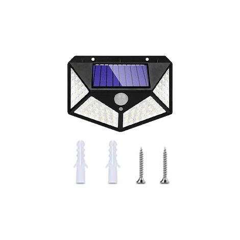 Projecteur de sécurité à détecteur de mouvement solaire LED, projecteur PIR extérieur étanche, décoration de cour et de jardin. (1/5)
