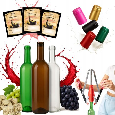 Juego de 40 tapones para botellas de vino de 0,75 L