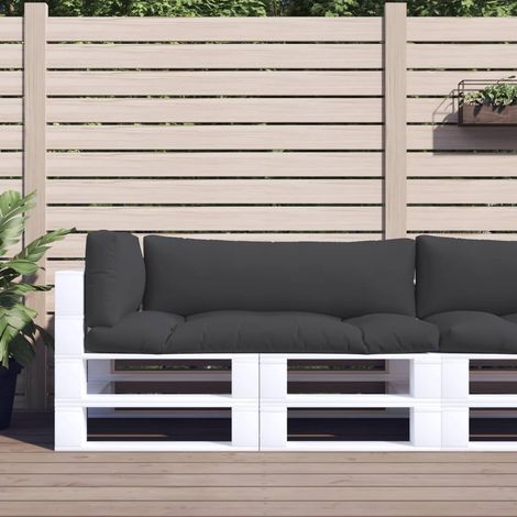 Prolenta Premium Palettenkissen 3-tlg. Schwarz Stoff (1/5)
