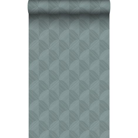 papier peint effet 3D bleu gris - Origin Wallcoverings (1/5)