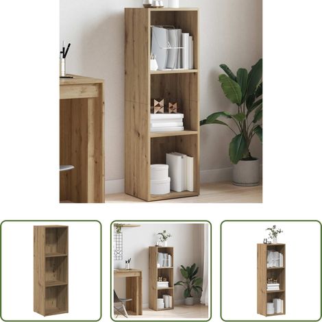 Bücherregal Holz -  Bücherregal Artisan-Eiche 36x30x114 cm Holzwerkstoff (1/5)