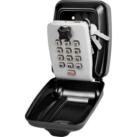 Large Wall-Mounted Key Box, Secure Waterproof Outdoor Key Box with 12 Combinations, Rustproof, Weatherproof, Robust Key Safe for Home, School, Office, Factory, etc. (1/5)