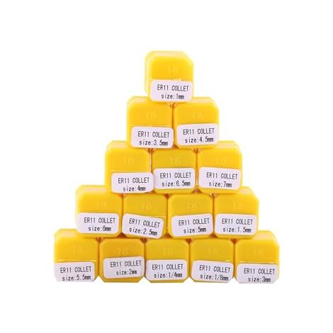 Jeu 15 Pinces ER11 Acier à Ressort Fraisage CNC, 1-7mm (1/5)