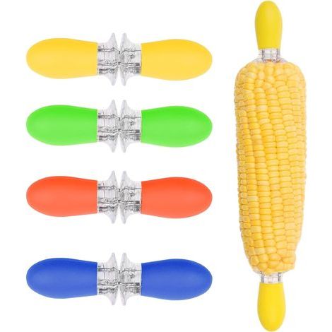 Lot de 4 Fourches à Maïs AntidérapantesMatériaux Alimentaires, Résistantes à la Chaleur, Parfaites pour Barbecue et Pique-nique, Pratiques et Faciles à Ranger (1/5)