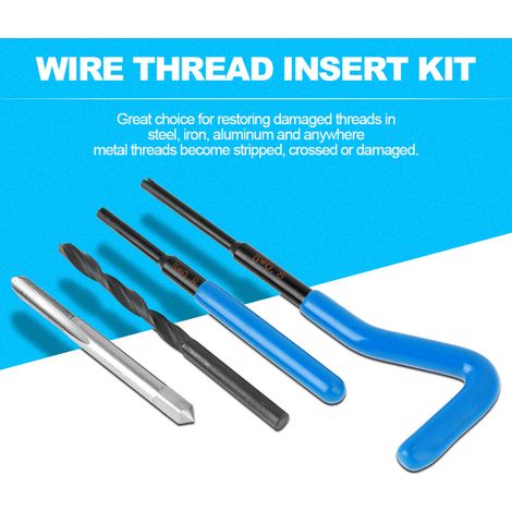 Kit d'outils combinés pour inserts filetés en acier inoxydable M5 et kit de réparation de filetage (1/5)