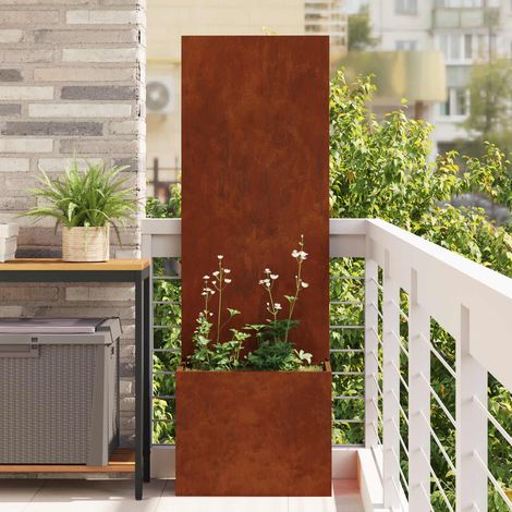 Garten Sichtschutz-Leinwand Rostig 50 x 32 x 150 cm