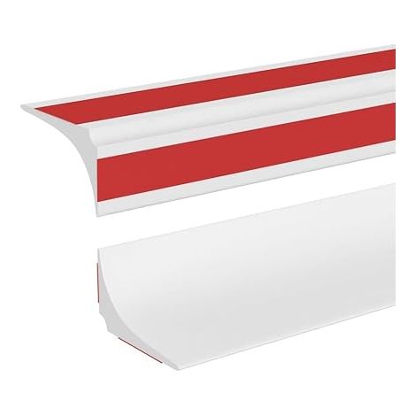 3 Mètres Bande d'étanchéité Silicone Pliable Barrage d'eau Seuil de Douche Joint Douche Barriere de Douche Retenue d'eau Anti Débordement pour Salle de Bain Cuisine,25x15mm Blanc(Deux Côtés Adhésifs) (1/5)