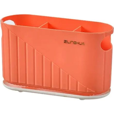 CSPARKV Support d'ustensiles de cuisine – Tube de rangement pour baguettes Organiseur de cuillères et fourchettes Support de séchage d'ustensiles Organiseur de rangement amovible pour couverts Sup (1/5)