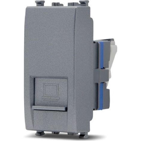 Frutti elettrici compatibili con supporti Vimar Arké grigio scuro interruttore presa pulsante schuko deviatore  Presa Lan