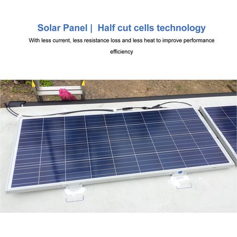 Panneau solaire monocristallin en silicium de 250 W avec contrôleur, deux ports de charge USB, rendement de conversion élevé (12 V/24 V/48 V), adapté aux camping-cars et aux fourgons aménagés. (1/5)