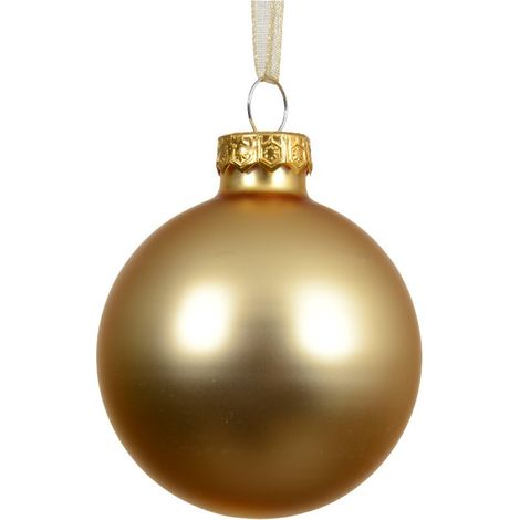 Dekorative Weihnachtskugel opak gold 10 cm (1/2)