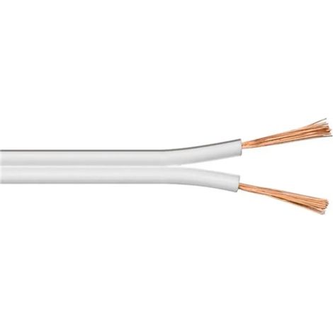 cavo audio piattina altoparlanti 2x1,50 cca 25 mt bianco-nero