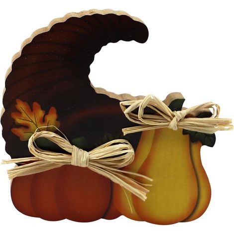 Rustikale Holzdekoration mit Truthahn und Kürbis für Thanksgiving, ideal für den Herbst. Dekorative Elemente zur Dekoration der Herbsternte. (1/5)