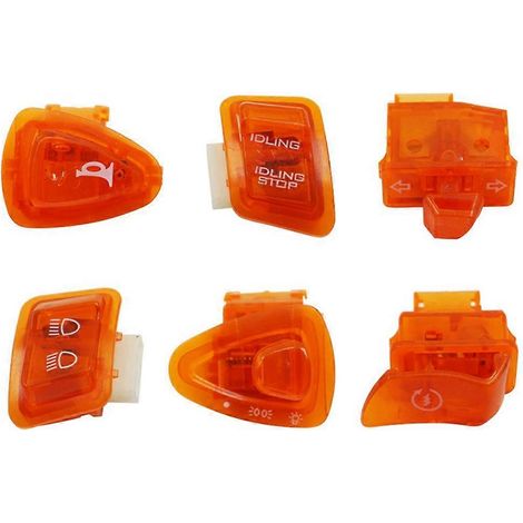 Lot de 6 pièces pour quad, cyclomoteur, scooter, moto GY6 50cc, 125cc, 150cc : phares, klaxon, variateur, clignotants, interrupteur simple (1/5)