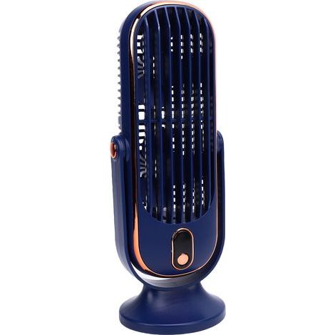 Ventilateur tour de bureau, moteur sans balais à 5 vitesses, rechargeable par USB, portable, pour la maison, le bureau, la cuisine et une utilisation intérieure, bleu. (1/5)