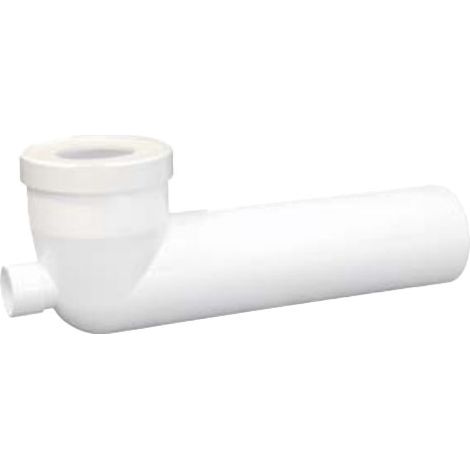 Pipe coudée 90° longue de 40 cm mâle femelle Ø100 avec sortie Ø40 - First Plast