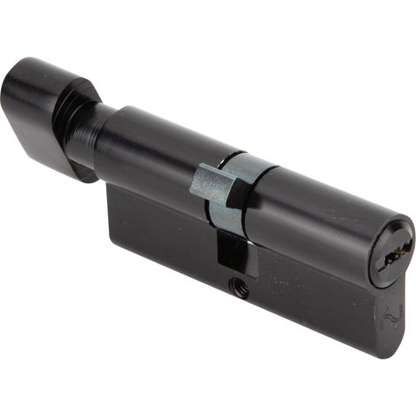 Bombín seguridad pomo llave puntos negro latón 35x35mm 5 llaves (1/3)