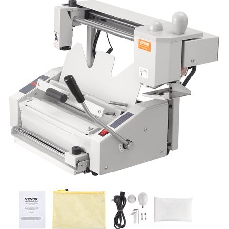 VEVOR Máquina de encuadernación termica, máquina de encuadernación con pegamento caliente de 400 hojas de capacidad, encuadernadora termica para libros de 50 mm de espesor de encuadernación Documento  (1/5)