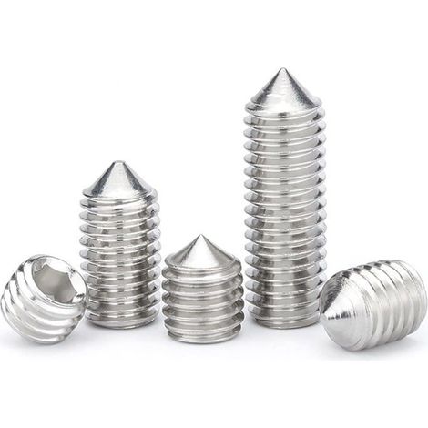 Vis de réglage coniques M6, vis à tête hexagonale en acier inoxydable, vis Allen, M6×20 mm, lot de 20 (1/5)