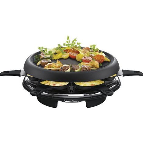 Raclette /Plancha /Crêpe Accessimo - 700 W - 6 poêlons - Voyant lumineux - MOULINEX (1/5)