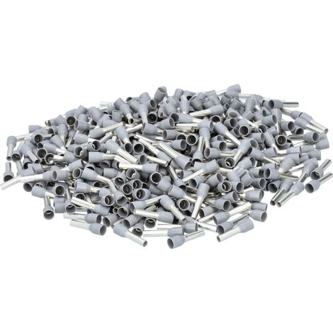 Aderendhülsen 4,0 mm² isoliert mit Kragen grau Beutel a 500 Stück (1/2)