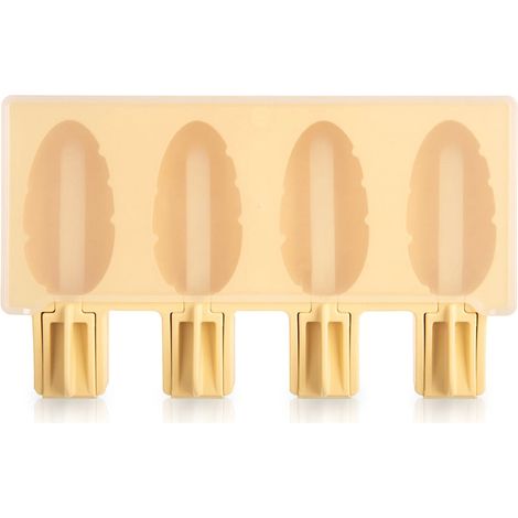 Stampo per gelato in silicone con coperchio giallo