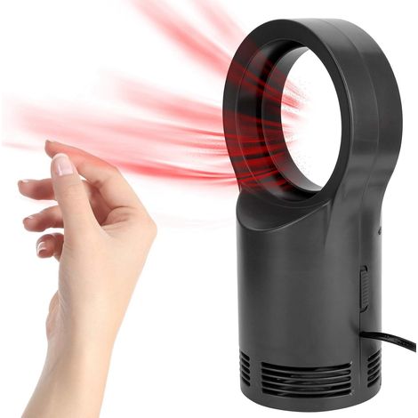 Radiateur Soufflant Céramique - 400 W - Chauffage Rapide 3 s - Oscillation 60° - Protection Contre Surchauffe et Basculement - Pour Salle De Bain Bureau Salon - Noir (1/5)