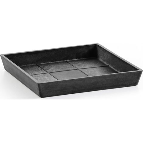 SOTTOVASO QUADRATO ROTTERDAM GRIGIO SCURO 18CM