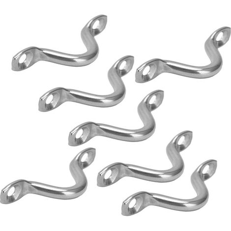 10 Pièces Boucles de Pont en Acier Inoxydable 316 pour Bateau, Attaches d'Œillet Marine Compatibles avec Cordage 1/16 à 3/8 Pouce (1/5)