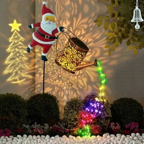 Lanterne Solaire Arrosoir - Étanche IP44 - Pour Jardin Extérieur Décoration Noël - 1 Pièce (1/4)