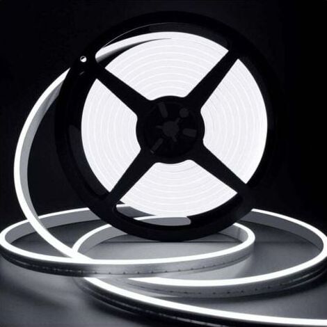 10M LED DPZO Neon Strip Light, 12V 6000K Cool White, IP65 Waterproof Silicone, Cuttable Flexible Rope Light for Bedroom, Kitchen, Decor (1/4)