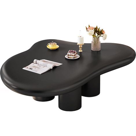 Tavolino Cloud da 39,37" Tavolino laterale irregolare Tavolino centrale moderno Tavolino angolare rotondo con 4 gambe per soggiorno, camera da letto