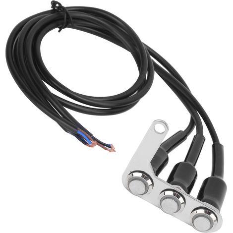 Interrupteur de guidon de moto, bouton marche/arrêt LED étanche IP65 pour phare, klaxon et clignotants (1/5)