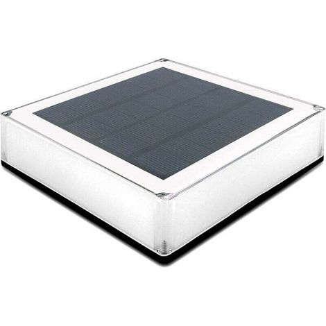 Capuchons de Poteaux Solaires 12x12cm, 1 Pcs Lampe de Poteau de Clôture en Bois Imperméable Lampe de Chemin de Jardin pour Terrasse, Patio, Marches (1/5)