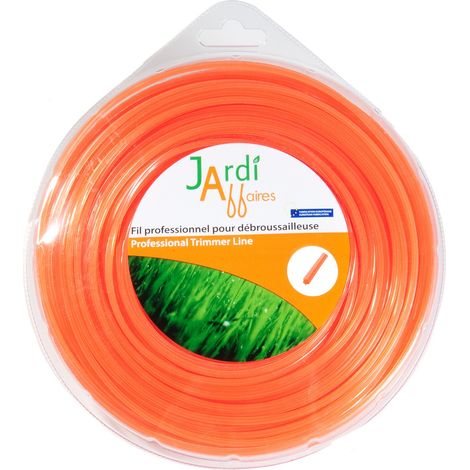 Fil de débroussailleuse professionnel étoilé 3.3 mm x 55 mètres (1/3)