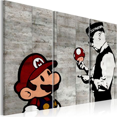Quadro - Banksy: Mario Bros - 90x60 (1/4)