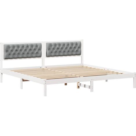 Maison Exclusive - Struttura del letto Grigio chiaro 200 x 200 cm Pino massello