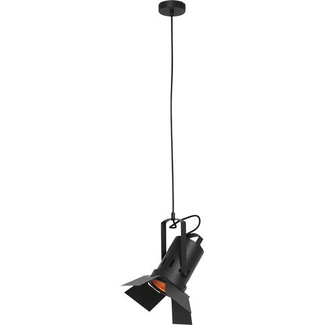 Mexlite - suspension - Carree - noir - métal - E27 - 3379ZW (1/4)